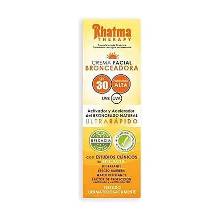 Crema Facial Bronceadora SPF30 Rhatma 60ml | Efecto Antiedad