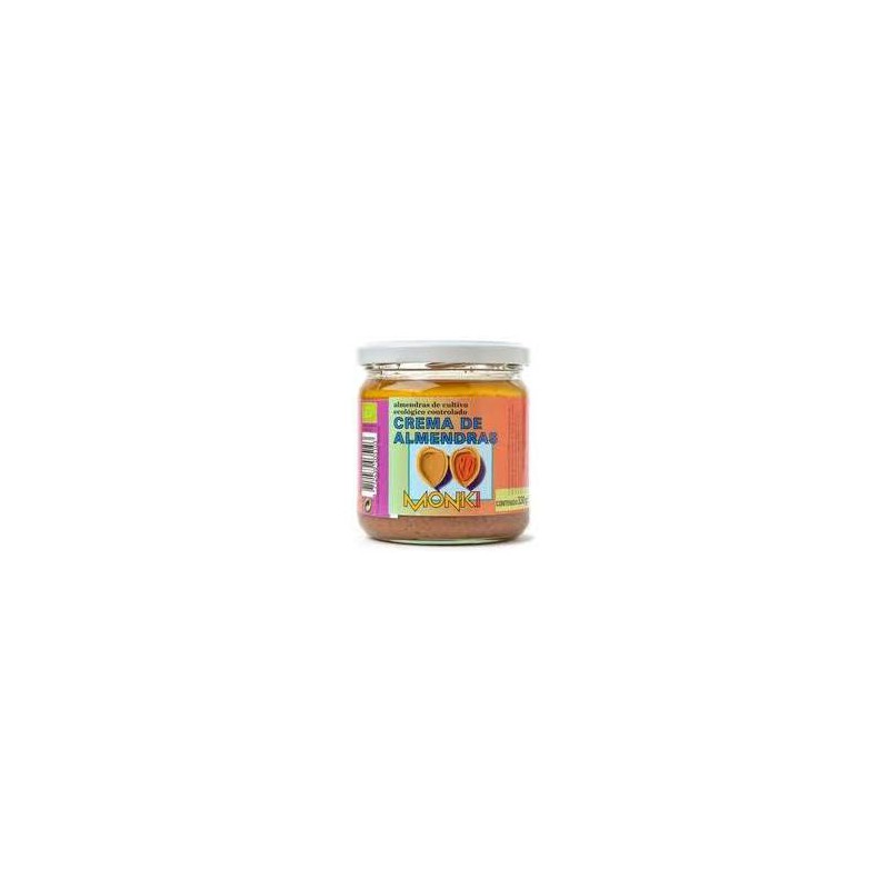 Tarro de cristal de 330g de Crema de Almendras Bio (manteca de fruto seco pura) Monki en EcotiendaVerde