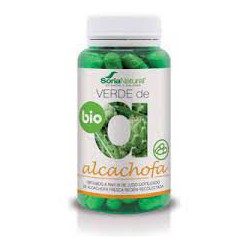 Cápsulas vegetales ecológicas Verde de Alcachofa Bio de Soria Natural para mejorar la salud del hígado y la digestión.