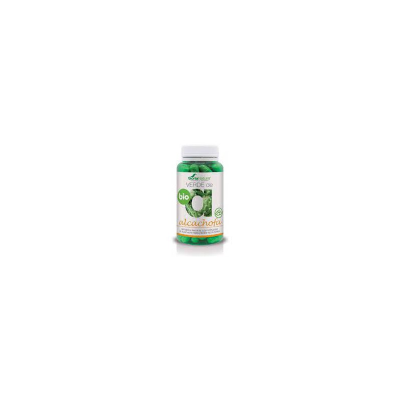 Cápsulas vegetales ecológicas Verde de Alcachofa Bio de Soria Natural para mejorar la salud del hígado y la digestión.