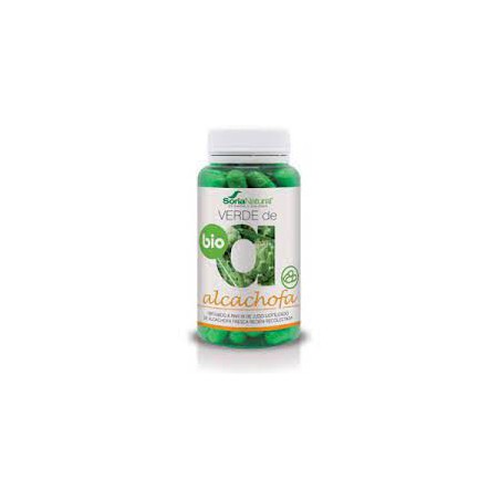 Cápsulas vegetales ecológicas Verde de Alcachofa Bio de Soria Natural para mejorar la salud del hígado y la digestión.