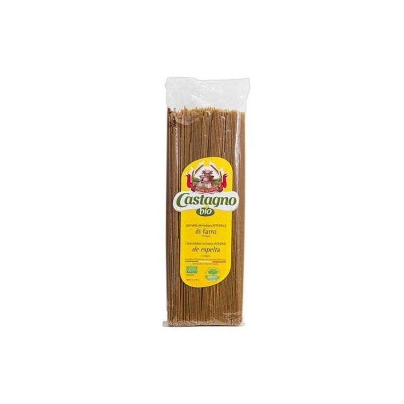 ESPAGUETI DE ESPELTA INTEGRAL ECOLÓGICOS 500GR CASTAGNO