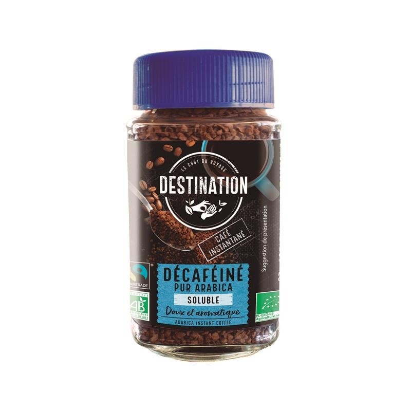 Café soluble ecológico descafeinado Destination