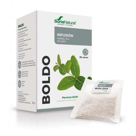 Caja de Boldo Soria Natural en 20 bolsitas filtro para infusión digestiva y hepática