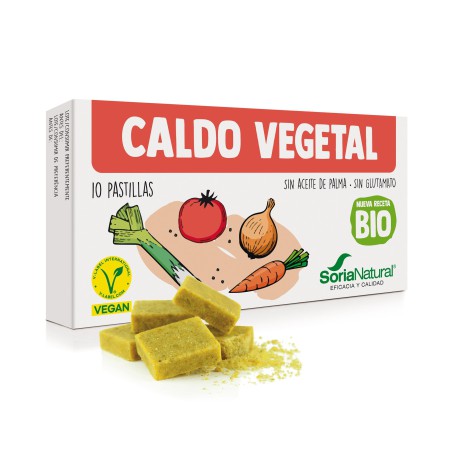 Estuche de Caldo Vegetal en pastillas Bio de Soria Natural