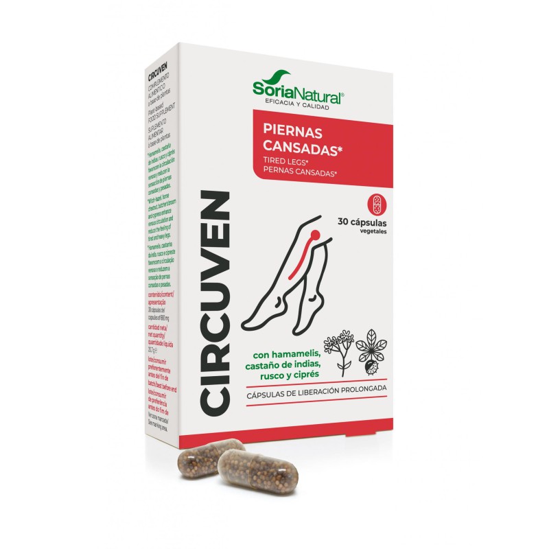 • Caja de 19-C Circuvén Soria Natural en cápsulas vegetales para las piernas cansadas