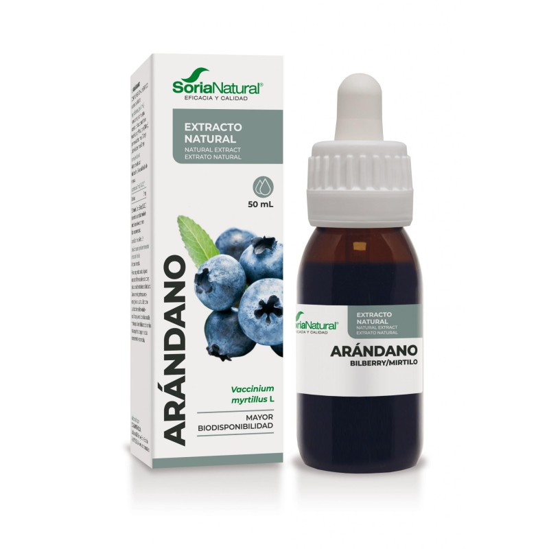 Extracto líquido de Arándano Fórmula XXI de Soria Natural en gotas para proteger las vías urinarias.