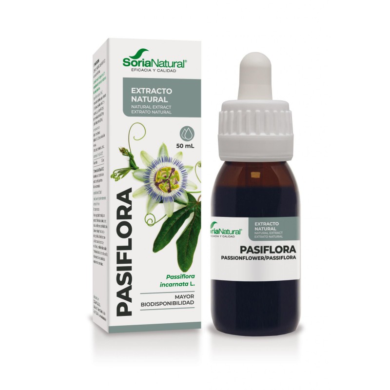 Frasco de Extracto de Pasiflora Soria Natural de 50 ml para calmar la ansiedad y dormir mejor