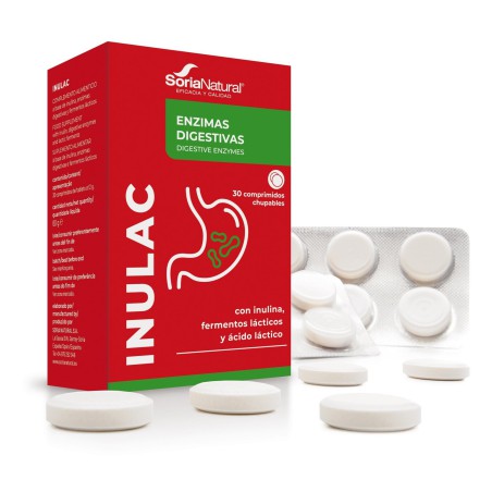 Inulac Soria Natural 30 comprimidos enzimas digestivas