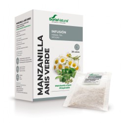 • Caja de Manzanilla con Anís Verde Soria Natural en 20 filtros para infusión estomacal y antiespasmódica
