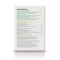Reverso de la Caja de Hepavesical Natusor 1 Soria Natural en 20 filtros para infusión hepática, biliar y depurativa
