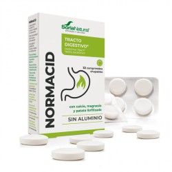 Caja de Normacid de Soria Natural de 32 comprimidos chupables contra la acidez