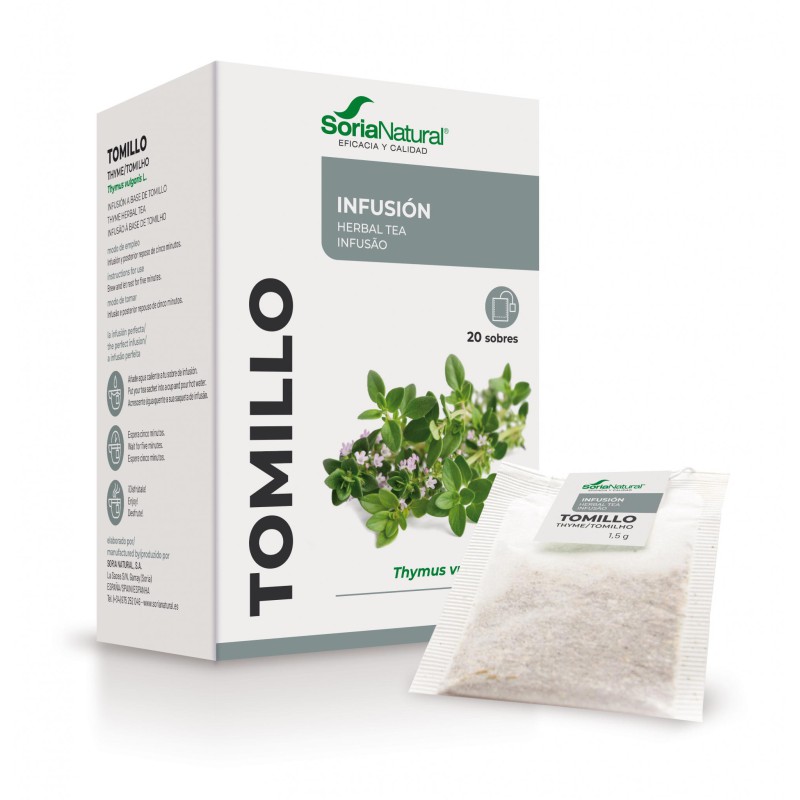 Caja de infusión de Tomillo en bolsitas filtro de Soria Natural