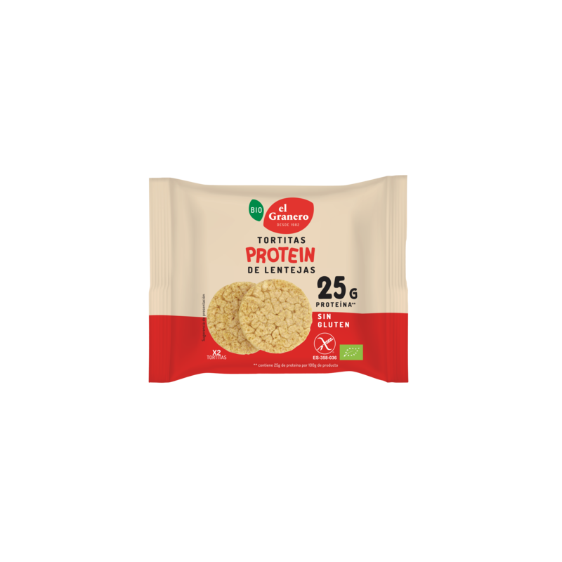 Tortitas de arroz y lentejas sin gluten El Granero