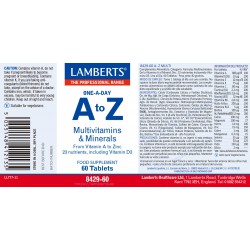 A-Z multivitaminas y minerales. Complejo multivitamínico una al día Lamberts