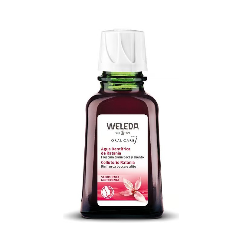 Agua dentífrica concentrada de ratania Weleda enjuague bucal natural