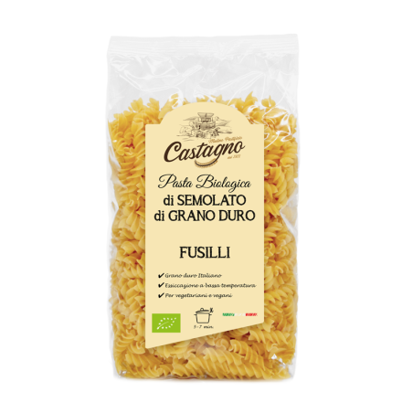 Espirales de trigo duro ecológicas Castagno