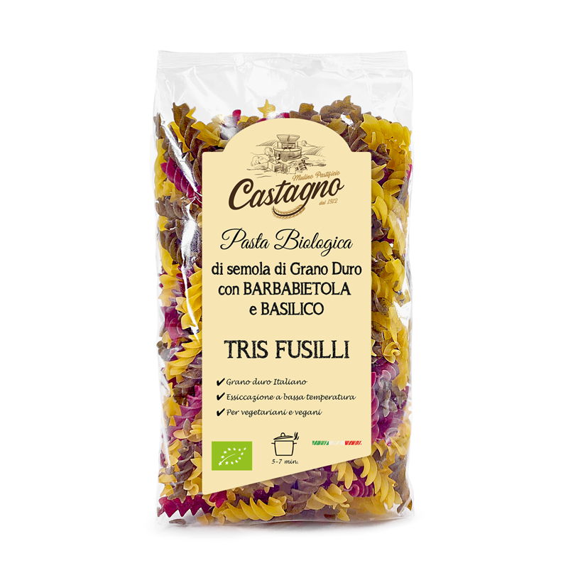 Espirales de remolacha y albahaca Ecológicas Castagno