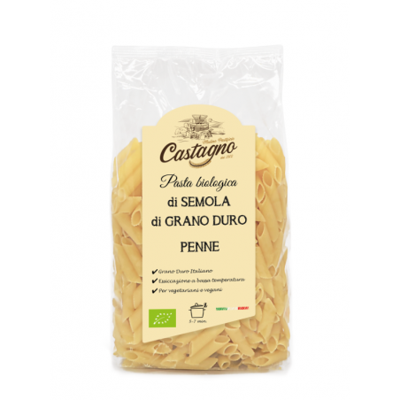 Plumas de sémola de trigo duro ecológicos Castagno