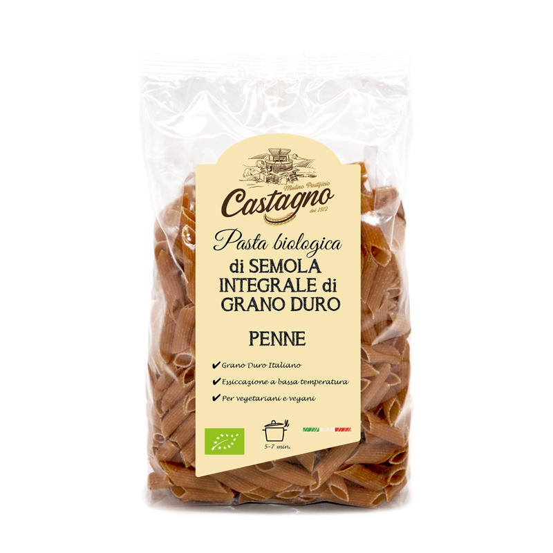 Plumas de sémola integral de trigo duro Castagno