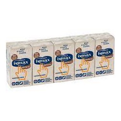 Pack de 10 paquetes de pañuelos ecológicos de bolsillo Ismax de triple capa y papel reciclado