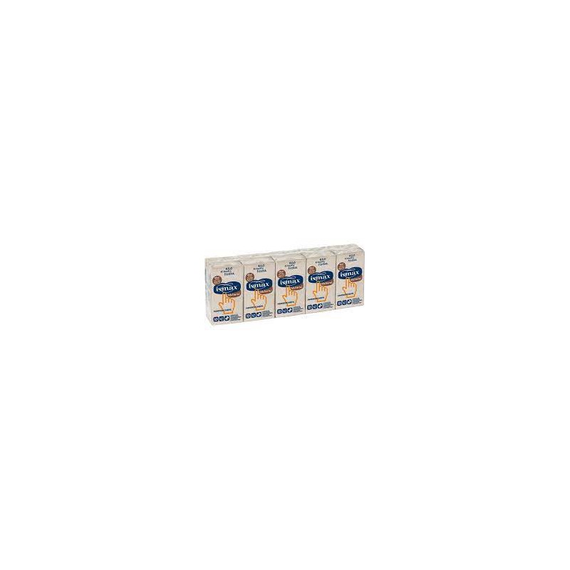 Pack de 10 paquetes de pañuelos ecológicos de bolsillo Ismax de triple capa y papel reciclado