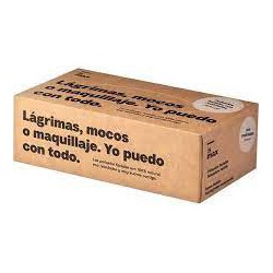 Caja dispensadora de 150 pañuelos faciales ecológicos Ismax hechos de papel 100 por cien reciclado