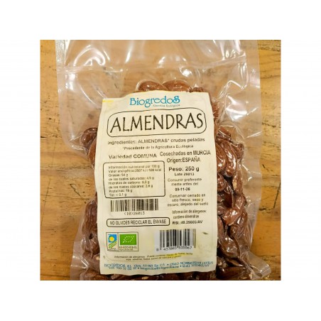 Paquete de Almendras con piel Bio Biogredos 250g