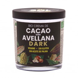 Bote de crema de cacao dark con avellanas Bio de Sol Natural, ecológica y sin gluten