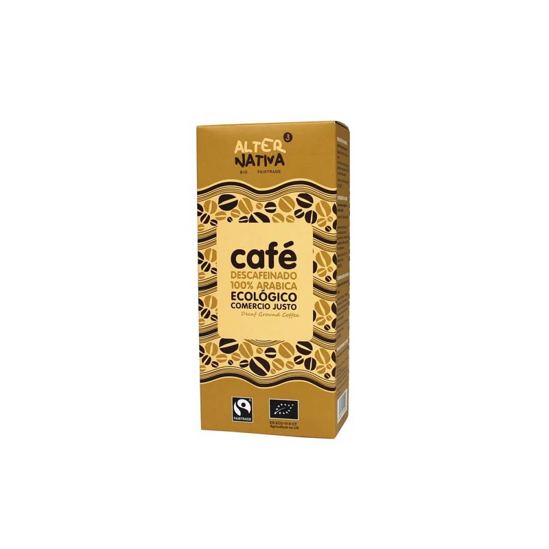Paquete de Café Descafeinado Molido Bio 250g Alternativa