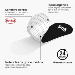 Gudslip detalle de tira nasal y adhesivo hipoalergénico