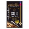 Tableta de chocolate negro artesano Santocildes con almendras enteras tostadas