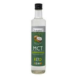 Bote de Aceite MCT de Coco Drasanvi de 500 ml para dieta cetogénica y energía rápida.