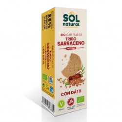 Pack de galletas de trigo sarraceno integral y dátil de Sol Natural 170g