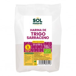 Paquete de harina de trigo sarraceno bio marca Sol Natural