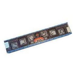 Incienso Satya Super Hit caja negra de 15 gramos varillas masala naturales hechas en India