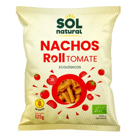 Nachos Roll de maíz con tomate Bio Sol Natural 125g sin gluten y veganos