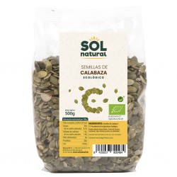 Paquete de 500g de Semillas de Calabaza Bio Sol Natural peladas y de cultivo ecológico