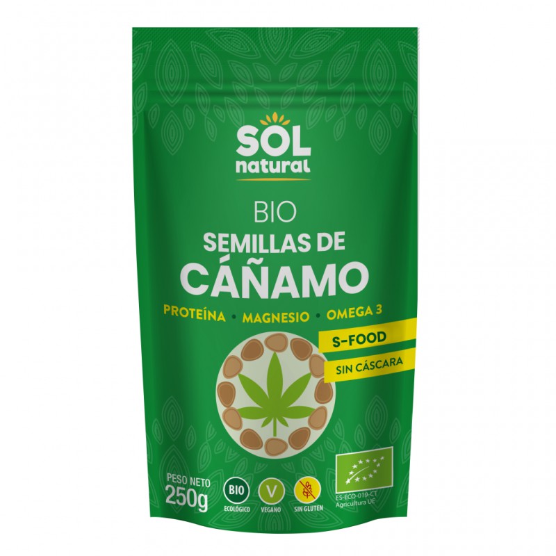 Paquete de Semillas de Cáñamo Bio de Sol Natural de 250 gramos