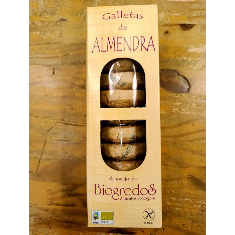 Paquete de galletas de almendra Bio Biogredos de 200g, sin gluten y sin lactosa
