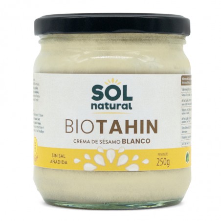 Bote de Tahín Blanco Bio Sol Natural - Crema de sésamo pelado ecológico
