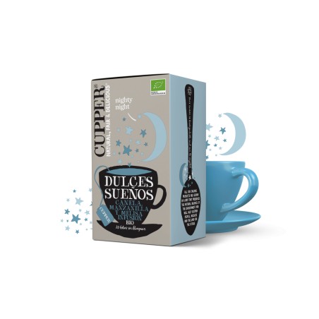 Caja de Infusión Dulces Sueños Cupper Eco con Manzanilla y Lavanda para dormir