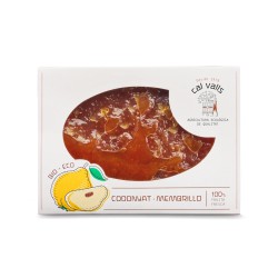 Dulce de membrillo ecológico Cal Valls con azúcar integral de caña, postre artesanal biodinámico Demeter.