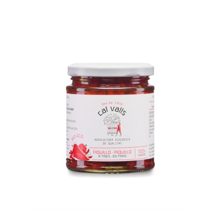 Pimientos del piquillo ecológicos Cal Valls tarro de cristal - Ecotiendaverde