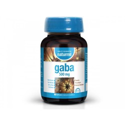 Bote de GABA 500mg Naturmil de 60 cápsulas para el bienestar mental y el sueño.