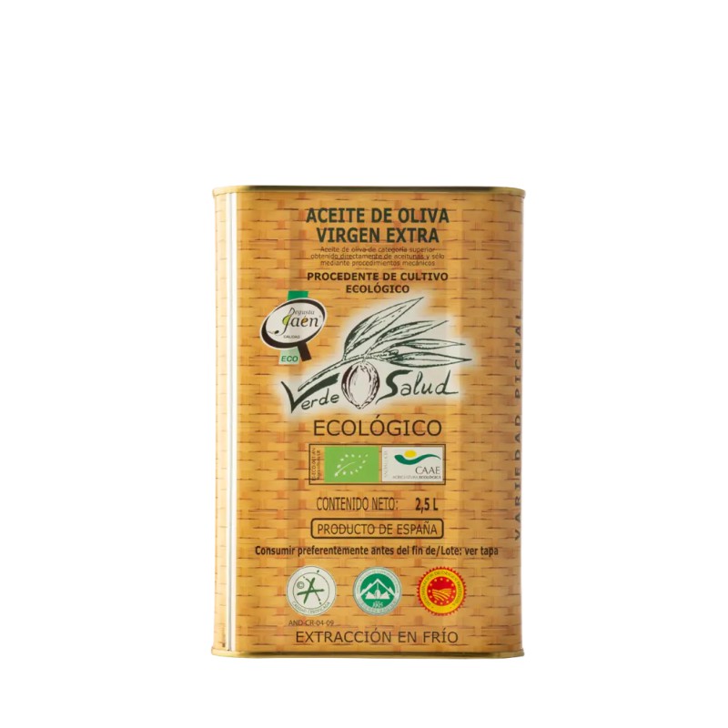 Lata de 2,5L de Aceite de Oliva Virgen Extra Ecológico Trujal de Mágina.