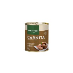 Lata de La Carnita de Santiveri de 300 gramos, preparado vegetal a base de soja para recetas veganas.
