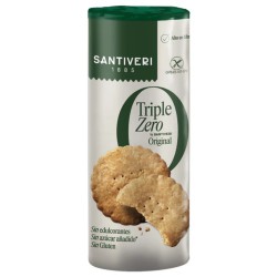 Paquete de Galletas Original Triple Zero Santiveri de 200 gramos sin gluten y sin azúcar.
