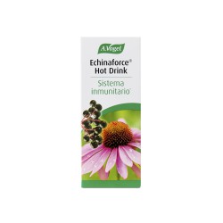 Envase de Echinaforce Hot Drink de A. Vogel 100 ml, jarabe natural en oferta para el alivio de la gripe y el resfriado.