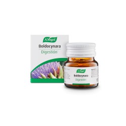Caja de Boldocynara de A. Vogel con 60 comprimidos naturales para el alivio de la pesadez estomacal y el cuidado del hígado.